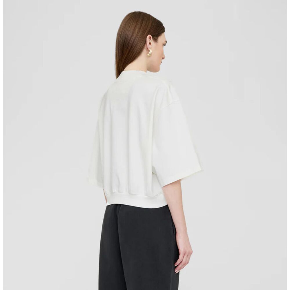 ANINE BING x Reebok Chalk Cotton Athletic Elbow-length Sleeves T-shirt Size L - Picture 9 of 11